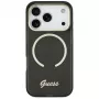 Guess IML Script Metal MagSafe puzdro pre Apple iPhone 17, čierna