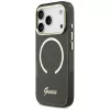 Guess IML Script Metal MagSafe puzdro pre Apple iPhone 17 Pro, čierna