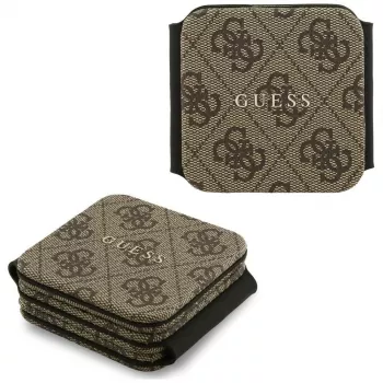 Guess 4G Wireless Charger - 3-in-1 MagSafe nabíjacia stanica pre iPhone, AirPods a Apple Watch 15W (hnedá)