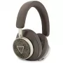 Guess 4G Triangle Logo bezdrôtové Bluetooth 5.4 on-ear slúchadlá s ENC, hnedá