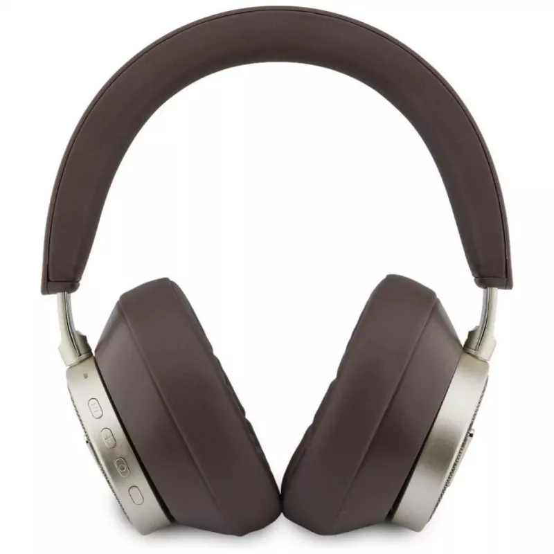 Guess 4G Triangle Logo bezdrôtové Bluetooth 5.4 on-ear slúchadlá s ENC, hnedá