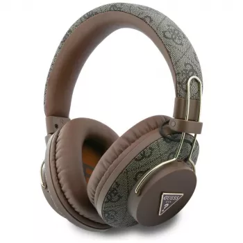 Guess Triangle Logo Bluetooth ENC Over-Ear slúchadlá hnedé