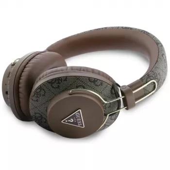 Guess Triangle Logo Bluetooth ENC Over-Ear slúchadlá hnedé