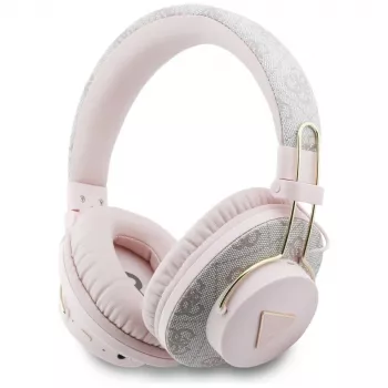 Guess Triangle Logo Bluetooth ENC Over-Ear slúchadlá ružové