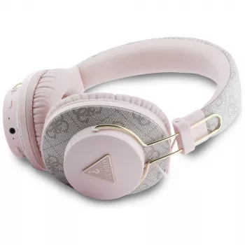 Guess Triangle Logo Bluetooth ENC Over-Ear slúchadlá ružové