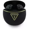 Guess Gold Line Triangle TWS Bluetooth slúchadlá s nabíjacím puzdrom (čierne)