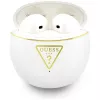 Guess Gold Line Triangle - Bluetooth TWS slúchadlá s nabíjacím puzdrom (biele)