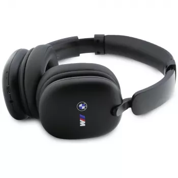 BMW Over-Ear Bluetooth slúchadlá s potlačenými logami, čierne