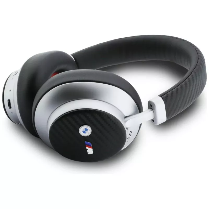 BMW M Carbon Metal Logo Bluetooth ENC Over-Ear slúchadlá strieborné
