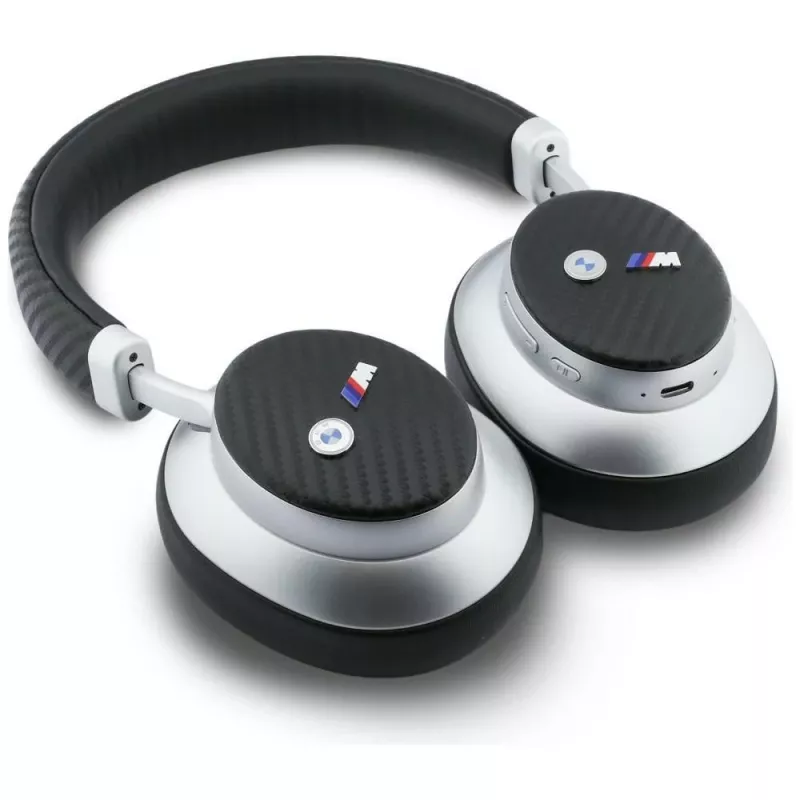 BMW M Carbon Metal Logo Bluetooth ENC Over-Ear slúchadlá strieborné