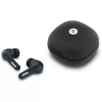 BMW LeatherMetal Logo ENC TWS Bluetooth 5.3 slúchadlá čierne