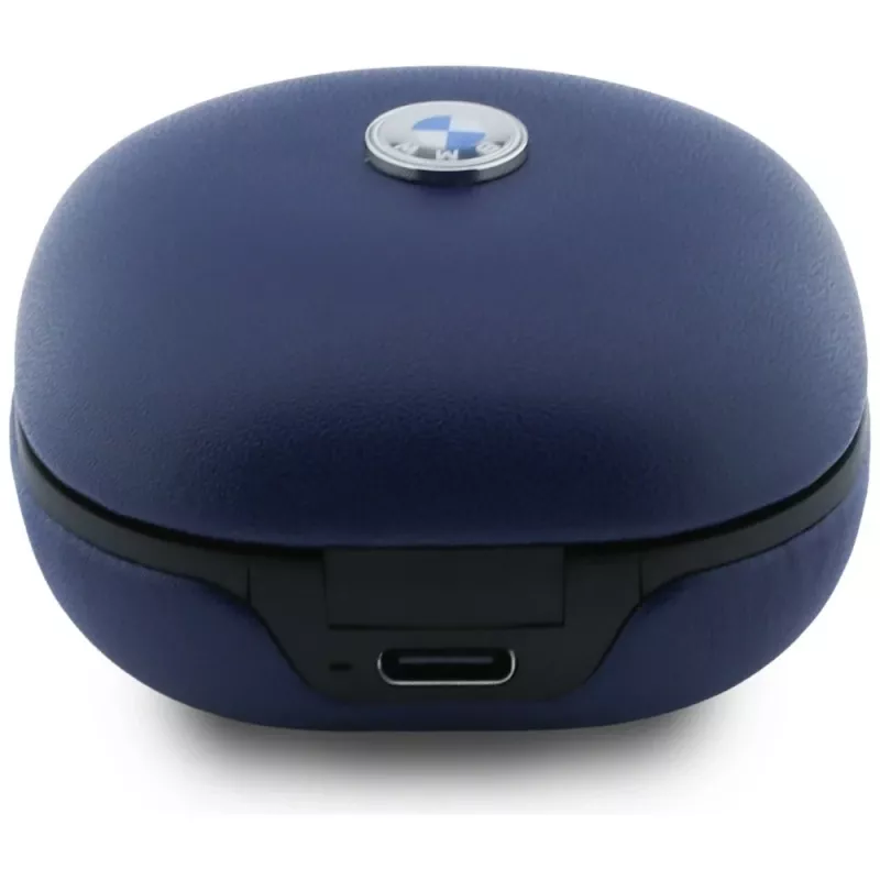 BMW LeatherMetal Logo ENC TWS Bluetooth slúchadlá tmavomodré