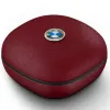 BMW Bluetooth TWS slúchadlá Leather Metal Logo ENC červené