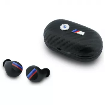 BMW Bluetooth TWS slúchadlá Carbon Metal Logo ENC čierne
