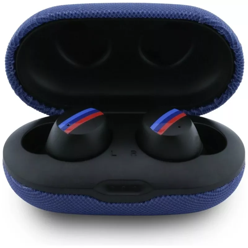 BMW M Metal Logo TWS Bluetooth 5.3 slúchadlá s ENC, modré