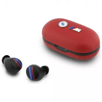 BMW M Metal Logo TWS Bluetooth slúchadlá s ENC, červené