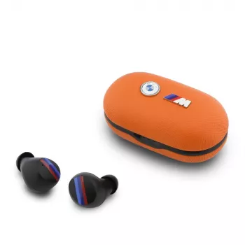 BMW M Metal Logo TWS Bluetooth 5.3 slúchadlá s ENC - oranžové