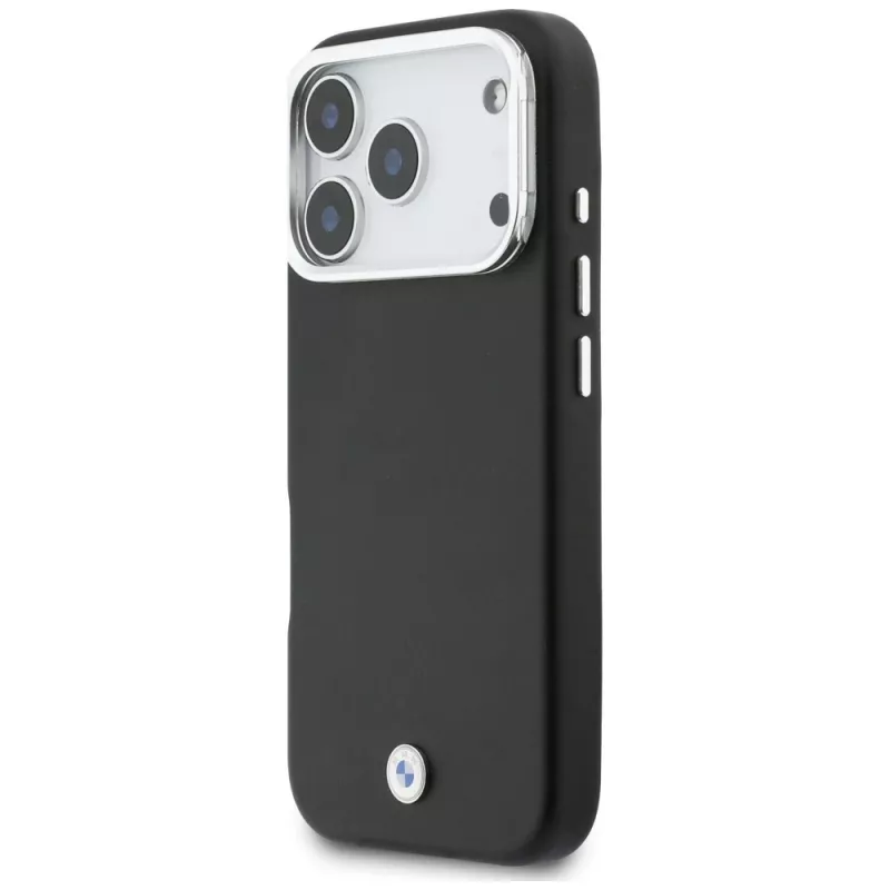 Puzdro BMW M Sign Metal Logo MagSafe pre iPhone 17 Pro, čierne