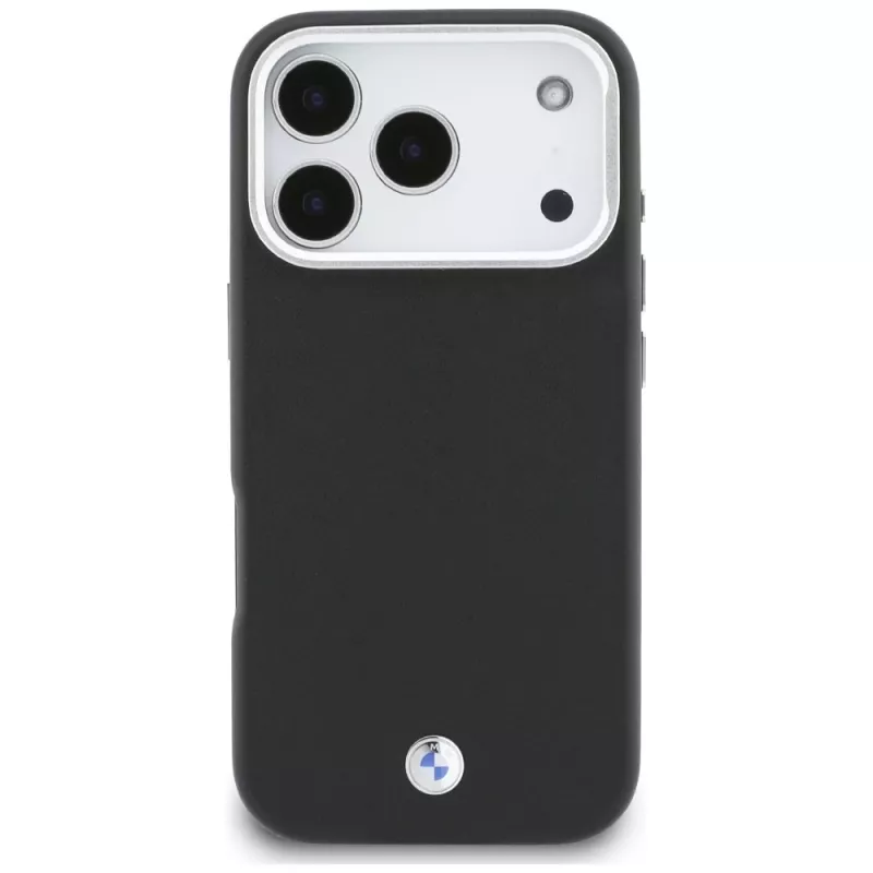 Puzdro BMW M Sign Metal Logo MagSafe pre iPhone 17 Pro, čierne