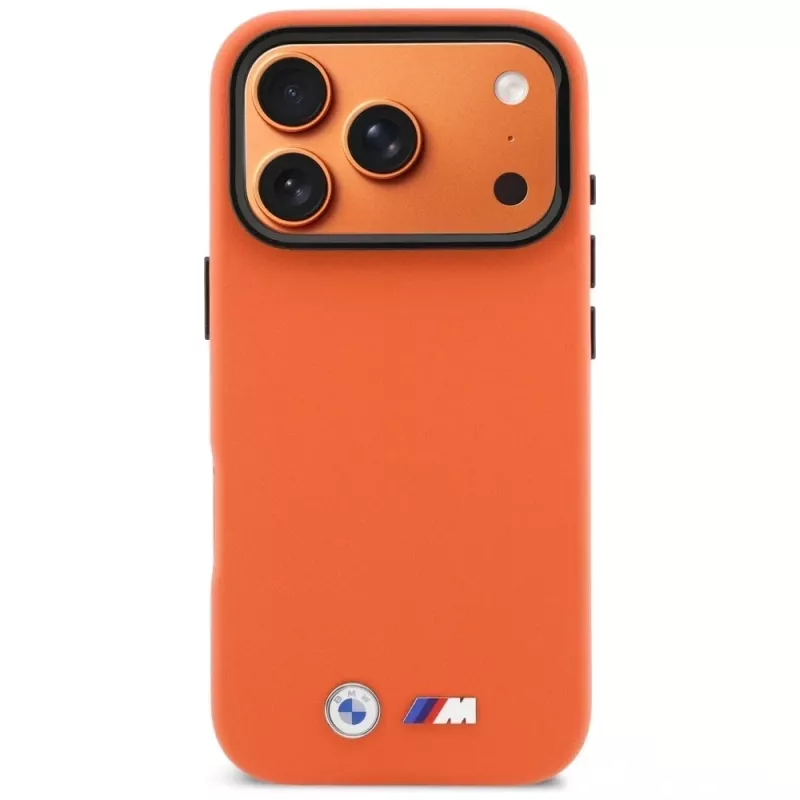 BMW M Metal Logo MagSafe puzdro pre iPhone 17 Pro oranžové
