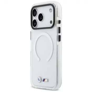 BMW M IML Shockproof Metal Logo MagSafe puzdro pre iPhone 17 Pro Max priehľadné