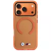 Puzdro BMW M IML Metal Logos MagSafe pre iPhone 17 Pro Max, oranžové