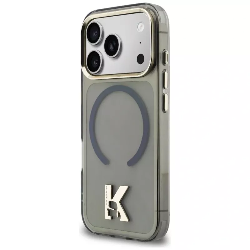 KARL LAGERFELD IML K Head Logo MagSafe puzdro pre iPhone 17 Pro, čierne