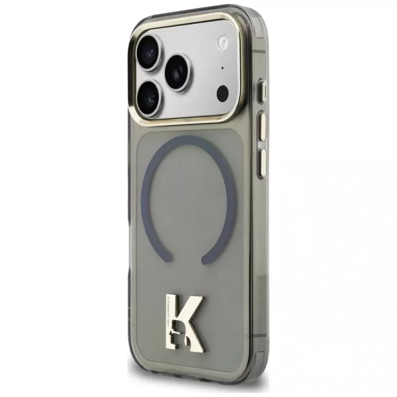 KARL LAGERFELD IML K Head Logo MagSafe puzdro pre Apple iPhone 17 Pro Max, čierne