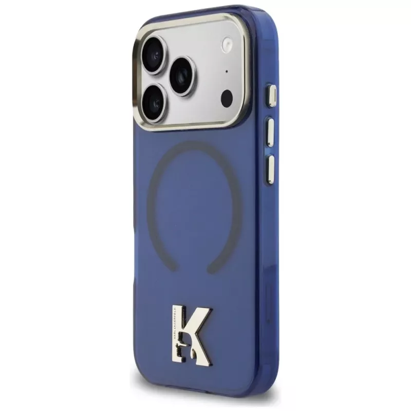 KARL LAGERFELD IML K Head Logo MagSafe puzdro pre Apple iPhone 17 Pro - modré