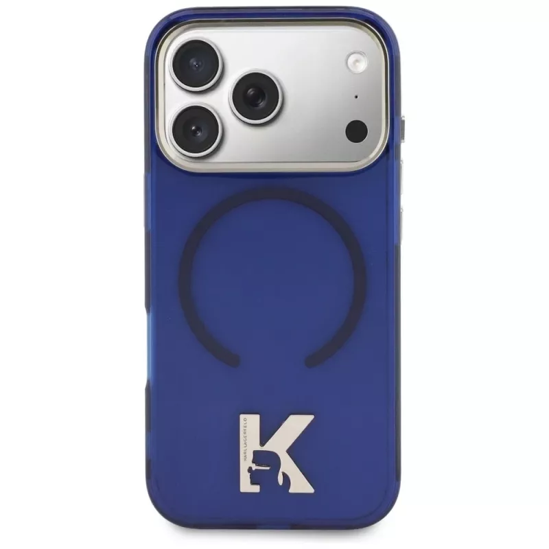 KARL LAGERFELD IML K Head Logo MagSafe puzdro pre Apple iPhone 17 Pro - modré