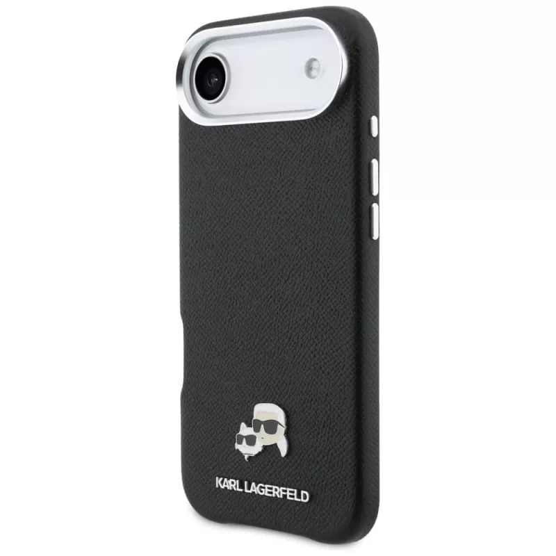 Puzdro Karl Lagerfeld Karl & Choupette Head Pins Saffiano MagSafe pre iPhone Air, čierne