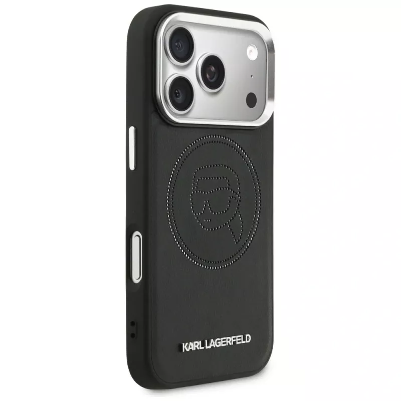 KARL LAGERFELD K Head Point Logo MagSafe puzdro pre Apple iPhone 17 Pro, čierne