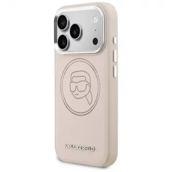 Karl Lagerfeld K Head Point Logo MagSafe puzdro pre Apple iPhone 17 Pro, ružové