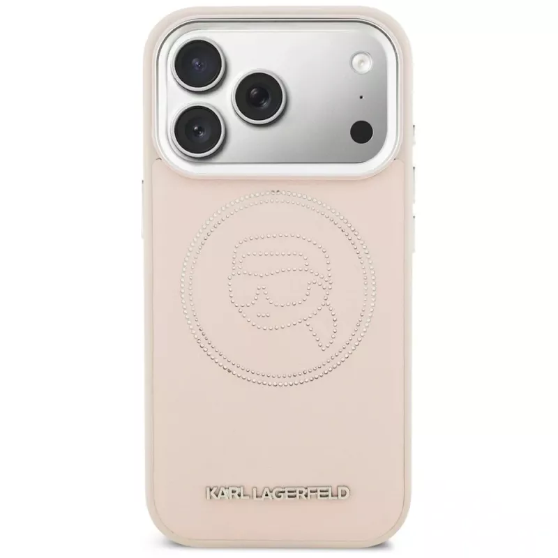 KARL LAGERFELD K Head Point Logo MagSafe puzdro pre iPhone 17 Pro Max ružové
