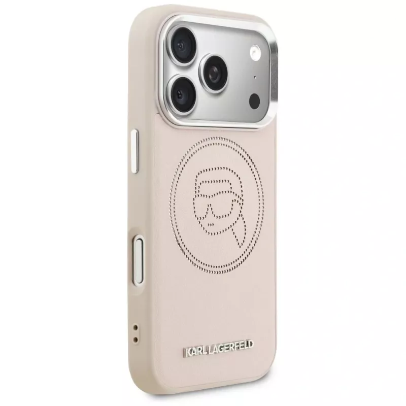 KARL LAGERFELD K Head Point Logo MagSafe puzdro pre iPhone 17 Pro Max ružové
