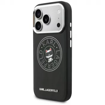 Karl Lagerfeld Point & ChoupetteSketch MagSafe puzdro pre iPhone 17 Pro, čierne