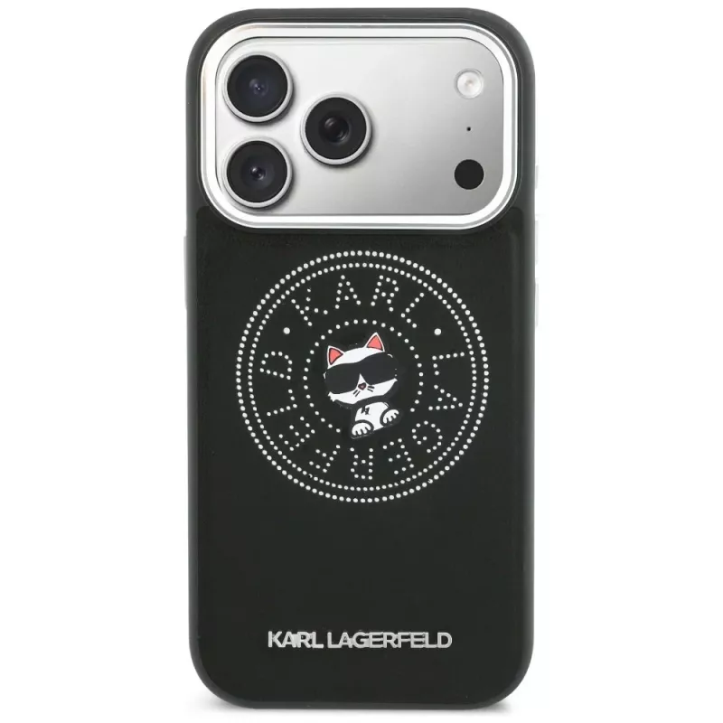 Karl Lagerfeld Point & ChoupetteSketch MagSafe puzdro pre iPhone 17 Pro, čierne