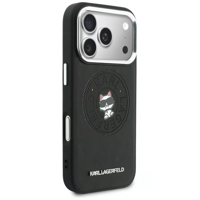 Karl Lagerfeld Point & ChoupetteSketch MagSafe puzdro pre iPhone 17 Pro, čierne