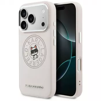 Karl Lagerfeld Point & Choupette Sketch MagSafe puzdro pre iPhone 17 Pro Max ružová