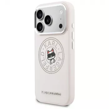 Karl Lagerfeld Point & Choupette Sketch MagSafe puzdro pre iPhone 17 Pro Max ružová