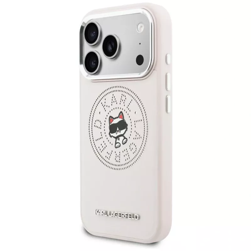Karl Lagerfeld Point & Choupette Sketch MagSafe puzdro pre iPhone 17 Pro Max ružová