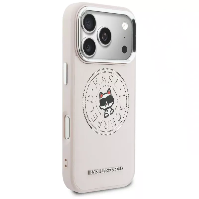 Karl Lagerfeld Point & Choupette Sketch MagSafe puzdro pre iPhone 17 Pro Max ružová