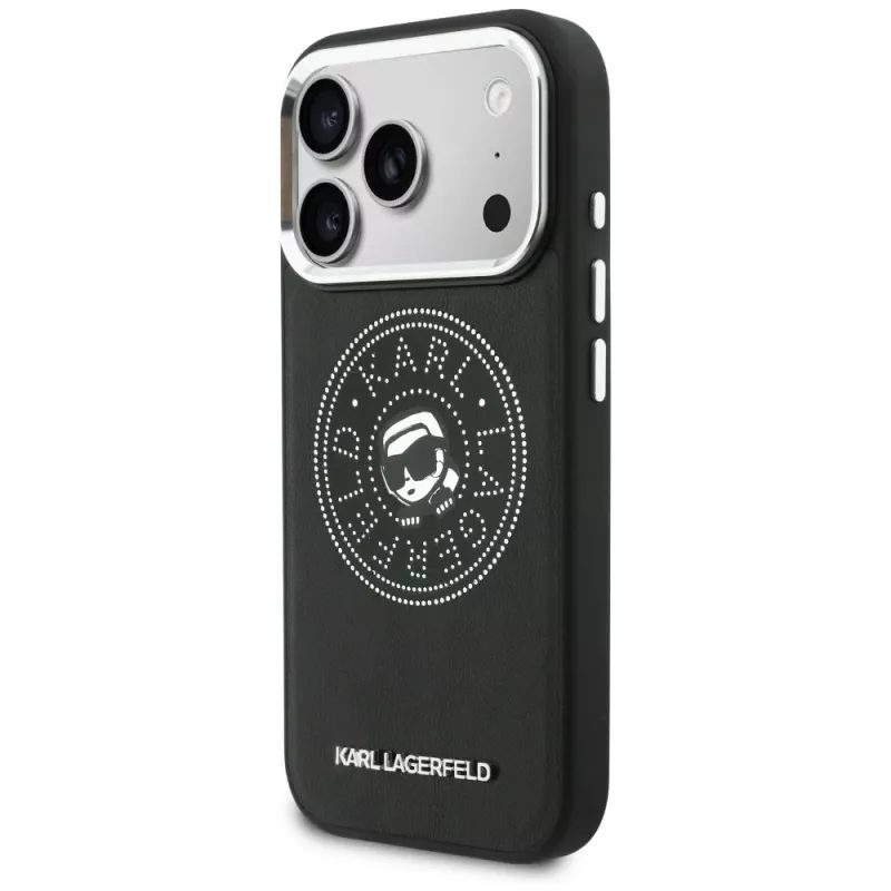 KARL LAGERFELD Point & Karl Sketch MagSafe puzdro pre iPhone 17 Pro Max - čierna