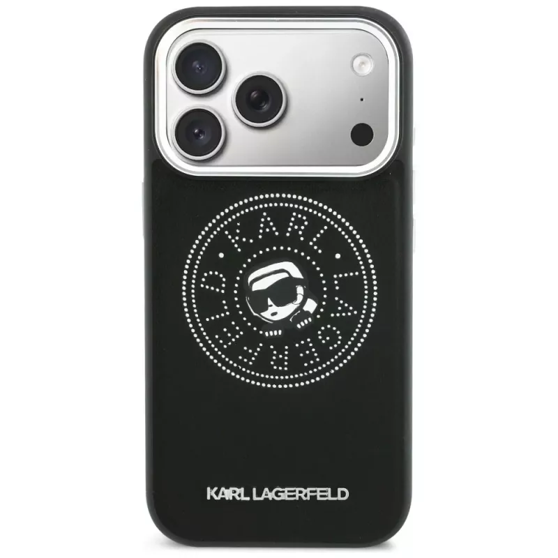 KARL LAGERFELD Point & Karl Sketch MagSafe puzdro pre iPhone 17 Pro Max - čierna