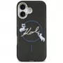 Karl Lagerfeld IML Choupettes KarlScript Logo MagSafe puzdro pre iPhone Air, čierna