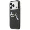 KARL LAGERFELD IML Choupettes KarlScript Logo MagSafe puzdro pre iPhone 17 Pro Max, čierna
