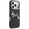 KARL LAGERFELD IML Choupettes KarlScript Logo MagSafe puzdro pre iPhone 17 Pro Max, čierna