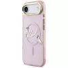 KARL LAGERFELD IML Choupettes KarlScript Logo MagSafe puzdro pre iPhone Air, ružová