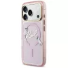 Karl Lagerfeld IML Choupettes KarlScript Logo MagSafe puzdro pre Apple iPhone 17 Pro, ružová