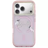Karl Lagerfeld IML Choupettes KarlScript Logo MagSafe puzdro pre Apple iPhone 17 Pro, ružová